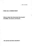 Cover of: Food as a Human Right by edited by Asbjørn Eide ... [et al.].