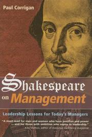 Cover of: Shakespeare on Management by Paul Corrigan