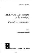 Cover of: M.S.V. by Sastre, Alfonso