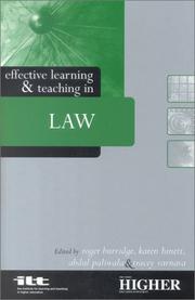 Cover of: Effective Learning and Teaching in Law (Effective Learning and Teaching in Higher Education) | Roger Burridge