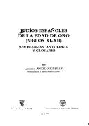 Judíos españoles de la Edad de Oro (siglos XI-XII) by Antonio Antelo Iglesias