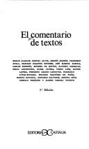 Cover of: El Comentario de Textos I (Literatura y Sociedad,)