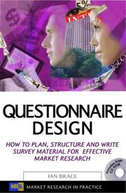 Cover of: Questionnaire Design by Ian Brace