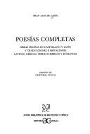 Cover of: Poesias Completas by Luis de León