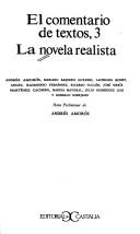 Cover of: El Comentario de textos, 3: la novela realista