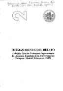 Formas breves del relato by Encuentro sobre Formas Breves del Relato (1st 1985 Madrid, Spain)