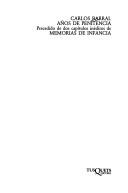 Cover of: Años de penitencia ; precedido de dos capítulos inéditos de Memorias de infancia by Carlos Barral