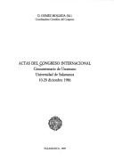 Cover of: Actas del Congreso Internacional Cincuentenario de Unamuno by 