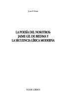 Cover of: La Poesia del Nosotros: Jaime Gil de Biedma y La Secuencia Lirica Moderna