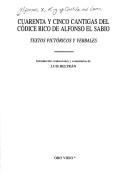 Cover of: Cuarenta y cinco cantigas del Codice rico de Alfonso el Sabio by Alfonso