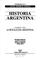 Cover of: Historia argentina