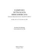 II Simposio de Filología Iberoamericana by Simposio de Filología Iberoamericana (2nd 1991 Seville, Spain)