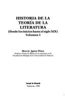 Cover of: Historia de la teoría de la literatura