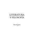 Cover of: Literatura y Filosofia (Teoria de la Literatura y Literatura Comparada)