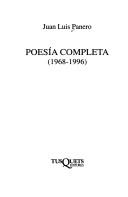 Cover of: Poesia Completa (1968-1966) by Juan Luis Panero