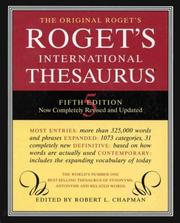 Cover of: Roget International Thesaurus Index 5E (Roget