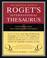 Cover of: Roget International Thesaurus Index 5E (Roget's International Thesaurus Indexed Edition)