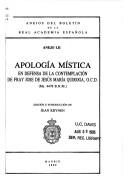 Apologia mistica en defensa de la contemplacion de Fray Jose de Jesus Maria Quiroga, O.C.D by Jose de Jesus Maria, José de Jesús María fray