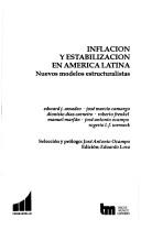 Cover of: Inflación y estabilización en América Latina by Edward J. Amadeo ... [et al.] ; selección y prólogo, José Antonio Ocampo ; edición, Eduardo Lora.