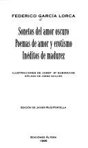 Cover of: Sonetos del amor oscuro: poemas de amor y erotismo : inéditos de madurez