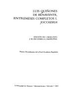 Cover of: Entremeses completos