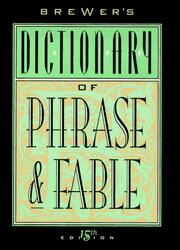 Cover of: Brewer's Dictionary of Phrase & Fable (Brewer's Dictionary of Phrase and Fable)