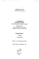 Cover of: 11a. Conferencia Nacional de Saude: O Brasil Falando Como Quer Ser Tratado: Relatorio Final, Brasilia, 15 a 19 de Dezembro de 2000