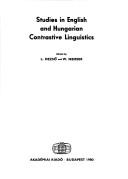 Front cover of Studies English Hungaria by Unknown