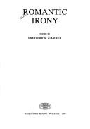 Cover of: Romantic Irony (A Comparative History of Literatures in European Languages , Vol VIII)