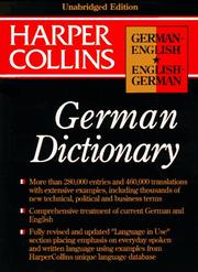 Cover of: Collins German-English English-German Dictionary by Veronika Schnorr, Wendy V. A. Morris, Roland Breitsprecher