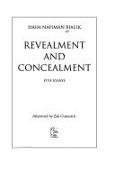 Revealment And Concealment by Hayyim Nahman Bialik