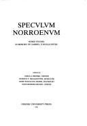 Cover of: Specvlvm norroenvm: Norse studies in memory of Gabriel Turville-Petre