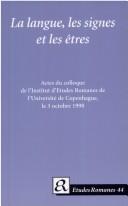 Cover of: La langue, les signes et les êtres by 
