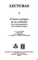 Futuro Ecologico de Un Continente I, El by Dallopin