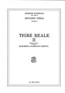 Cover of: Tigre reale by Giovanni Verga
