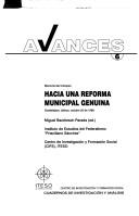 Cover of: Memoria del Coloquio Hacia una Reforma Municipal Genuina by Coloquio Hacia una Reforma Municipal Genuina (1996 Guadalajara, Mexico)