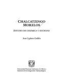 Cover of: Chalcatzingo, Morelos: estudio de cerámica y sociedad