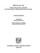 Cover of: Mexico en 1554/ Mexico in 1554: Tres dialogos latinos de Francisco Cervantes De Salazar