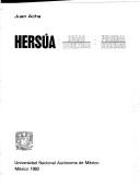 Cover of: Hersúa: obras/escultura, persona/sociedad