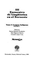 Cover of: III Encuentro de Linguistica en el Noroeste: Memorias (Serie Linguistica. 1, Memorias)