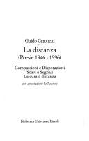 Cover of: La distanza: poesie 1946-1996