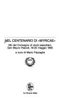 Nel centenario di "Myricae" by Convegno di studi pascoliani (1990 San Mauro, Italy)