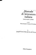 Cover of: Manuale di letteratura italiana by a cura di Franco Brioschi e Costanzo Di Girolamo.