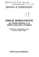 Cover of: Omelie mariologiche by Germanus I Saint, Patriarch of Constantinople
