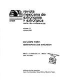 Cover of: San Pedro Martir: Astronomical Site Evaluation: Mexico, D.F./Ensenada, B.C., Mexico, Abril 3-4, 2003 (Revista Mexicana de Astronomia y Astrofisica)