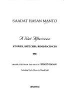 Cover of: A wet afternoon by Saʻādat Ḥasan Manṭo, Saʻādat Ḥasan Manṭo