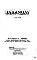 Cover of: Barangay by Reynaldo B. Aralar, Reynaldo B. Aralar