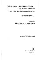 Cover of: Justices of the Supreme Court of the Philippines by Victor J. Sevilla