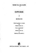 Cover of: Opere by Mircea Eliade