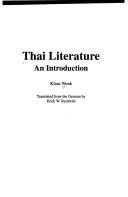 Cover of: Thai Literature: An Introduction